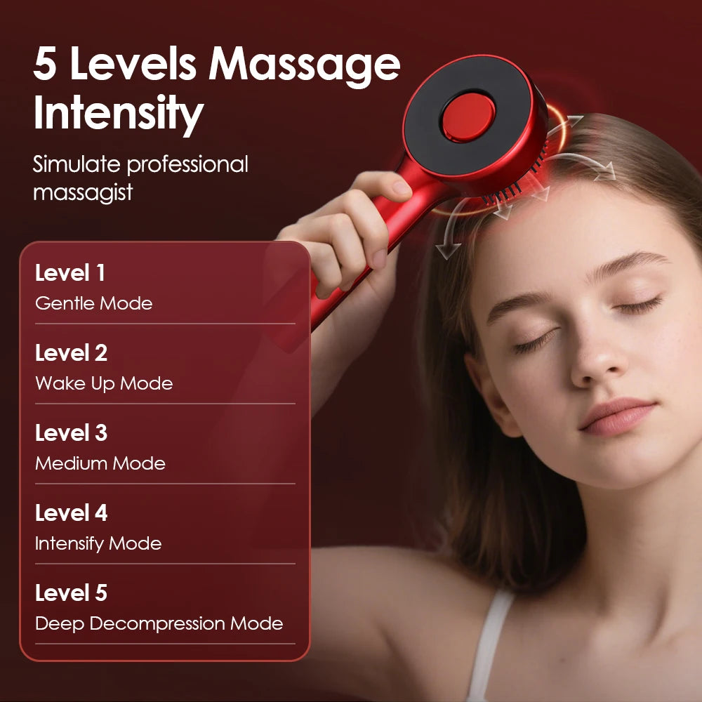Portable Red Light Scalp Massager Comb
