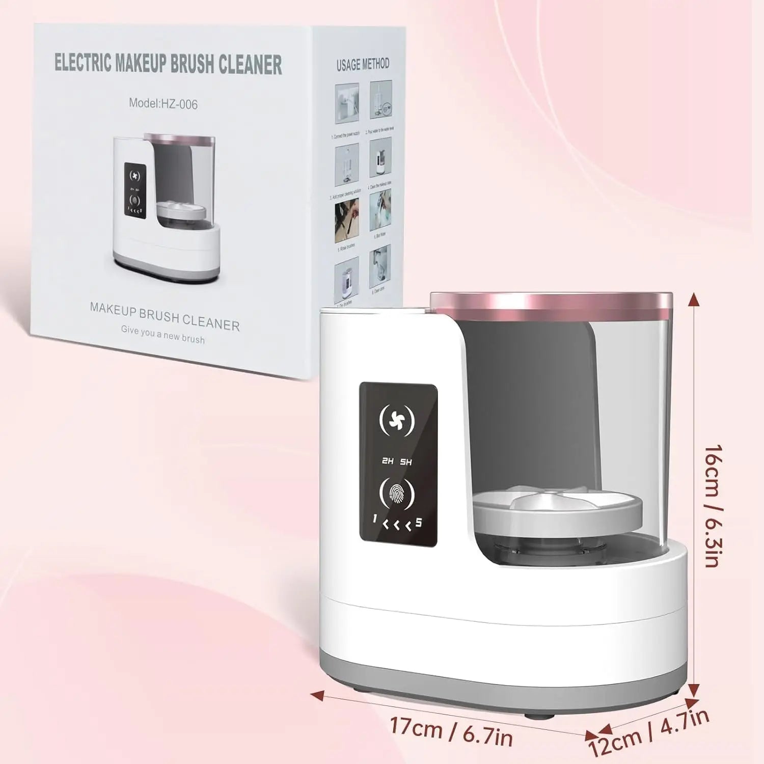 Automatic Makeup Brush Cleaner with 2H 5H Timer