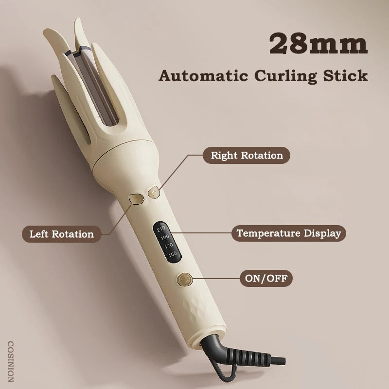 28mm Automatic Rotating Ionic Ceramic Hair Curler