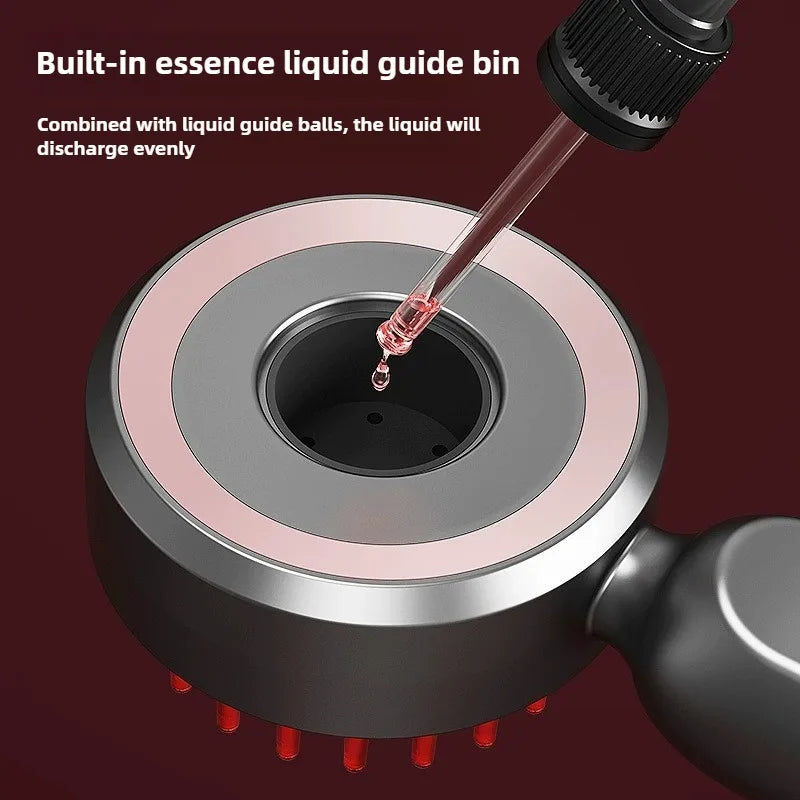 Red Light Scalp Massager with Oil Applicator