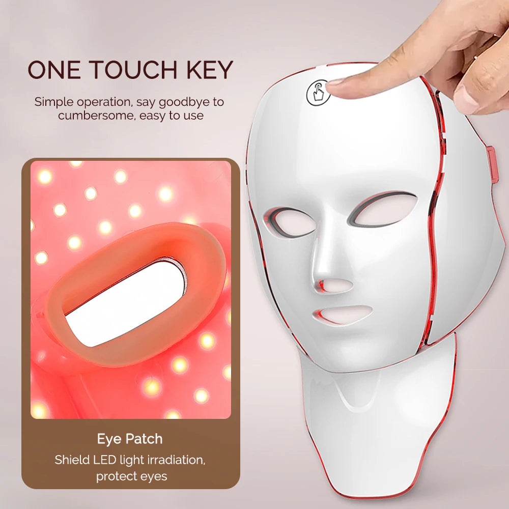 7-Color LED Photon Face & Neck Beauty Mask