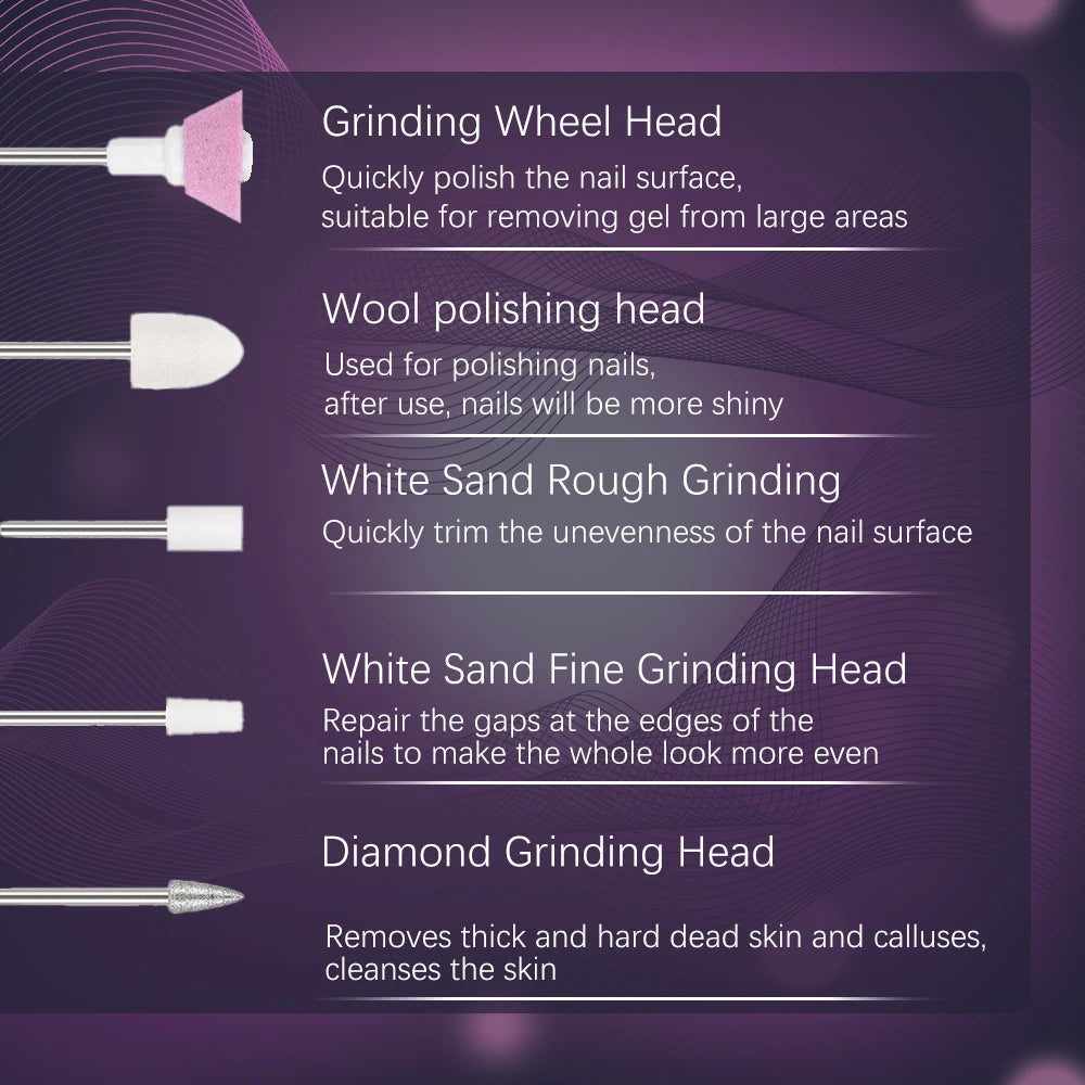 5-in-1 Portable Electric Nail Drill Manicure Set