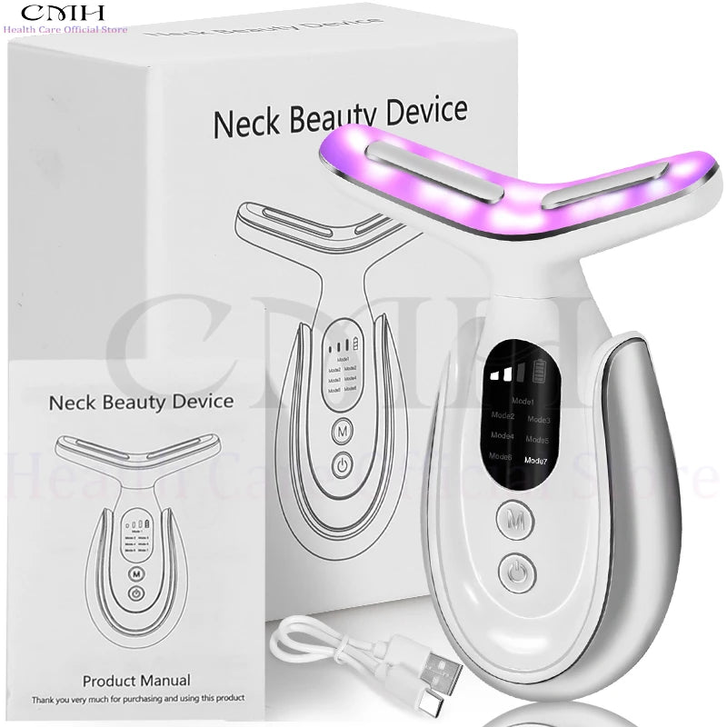 7-in-1 LED & Microcurrent Neck Beauty Device