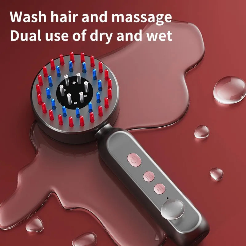 Red Light Scalp Massager with Oil Applicator