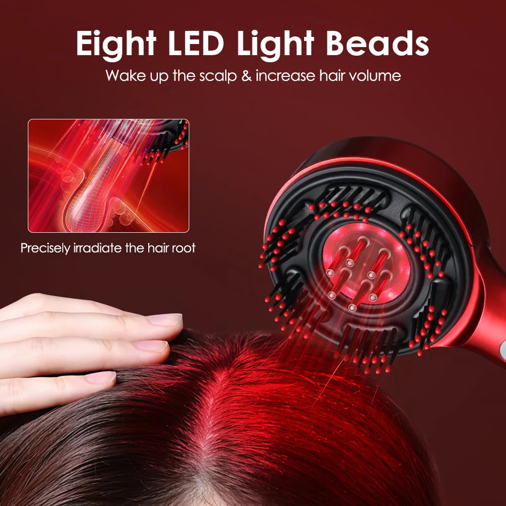 Portable Red Light Scalp Massager Comb