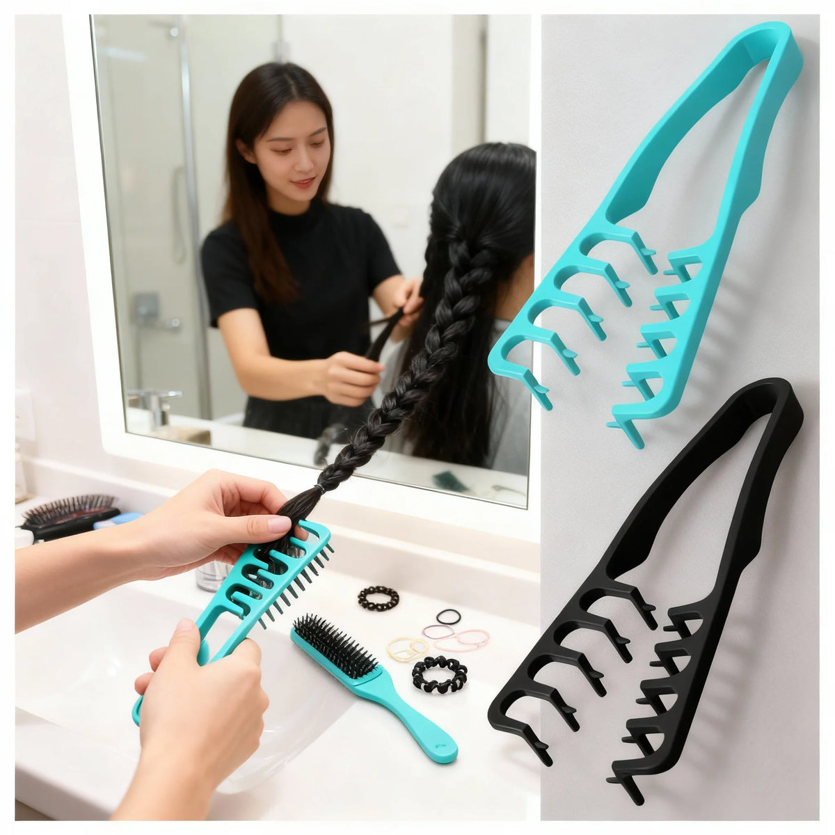 Volumizing Wide-Tooth Hair Root Styling Comb