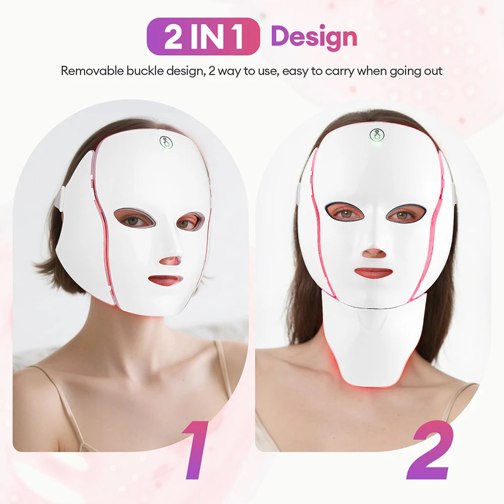 7-Color LED Photon Face & Neck Beauty Mask
