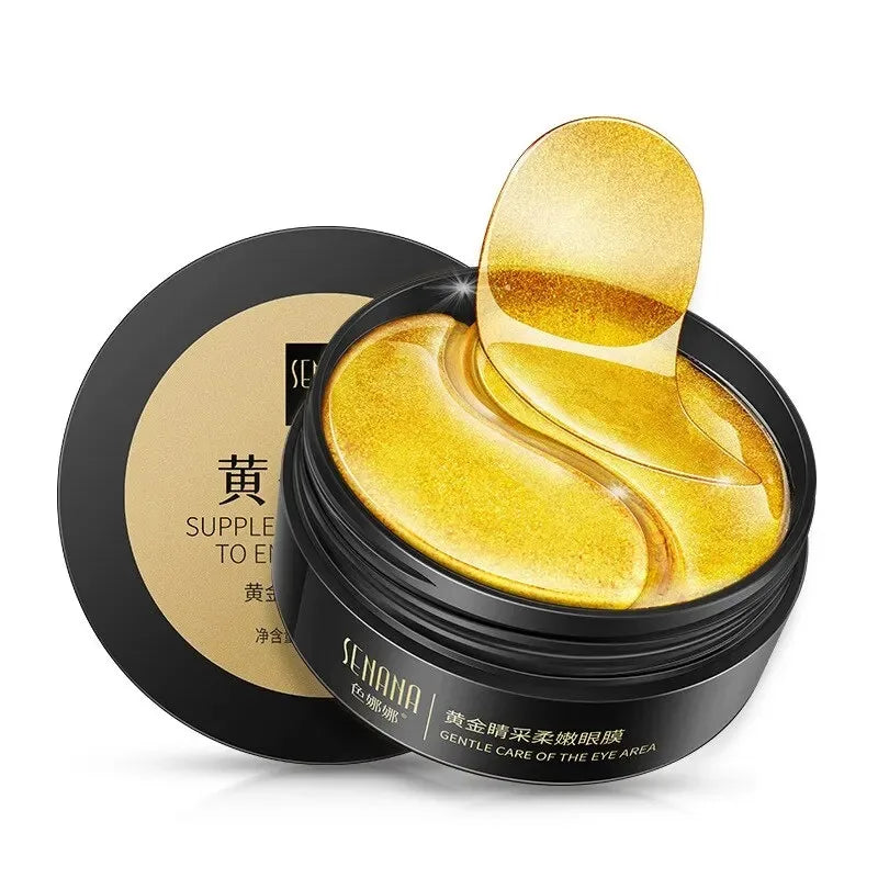 Golden Radiance: 60-Piece Collagen Eye Mask Set