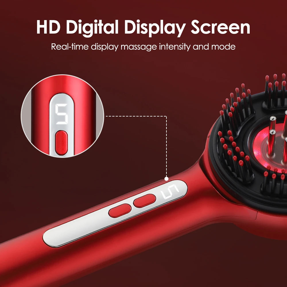 Portable Red Light Scalp Massager Comb