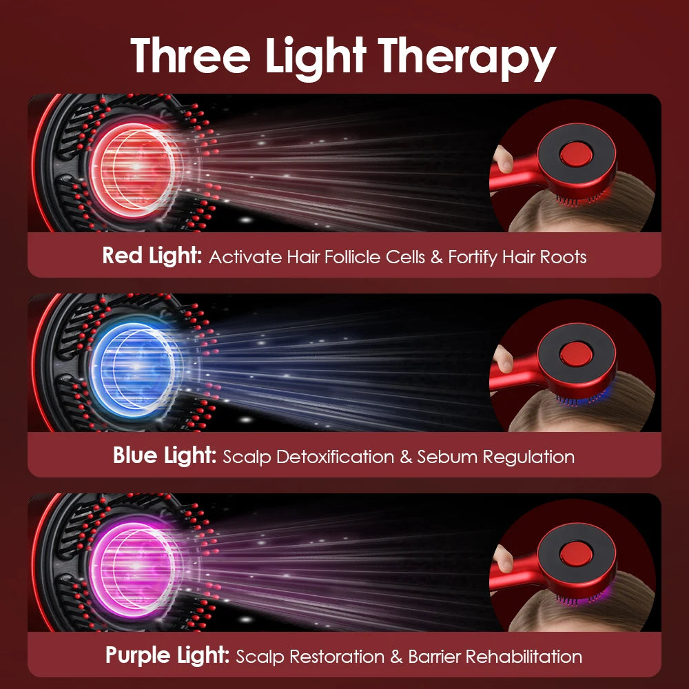 Portable Red Light Scalp Massager Comb