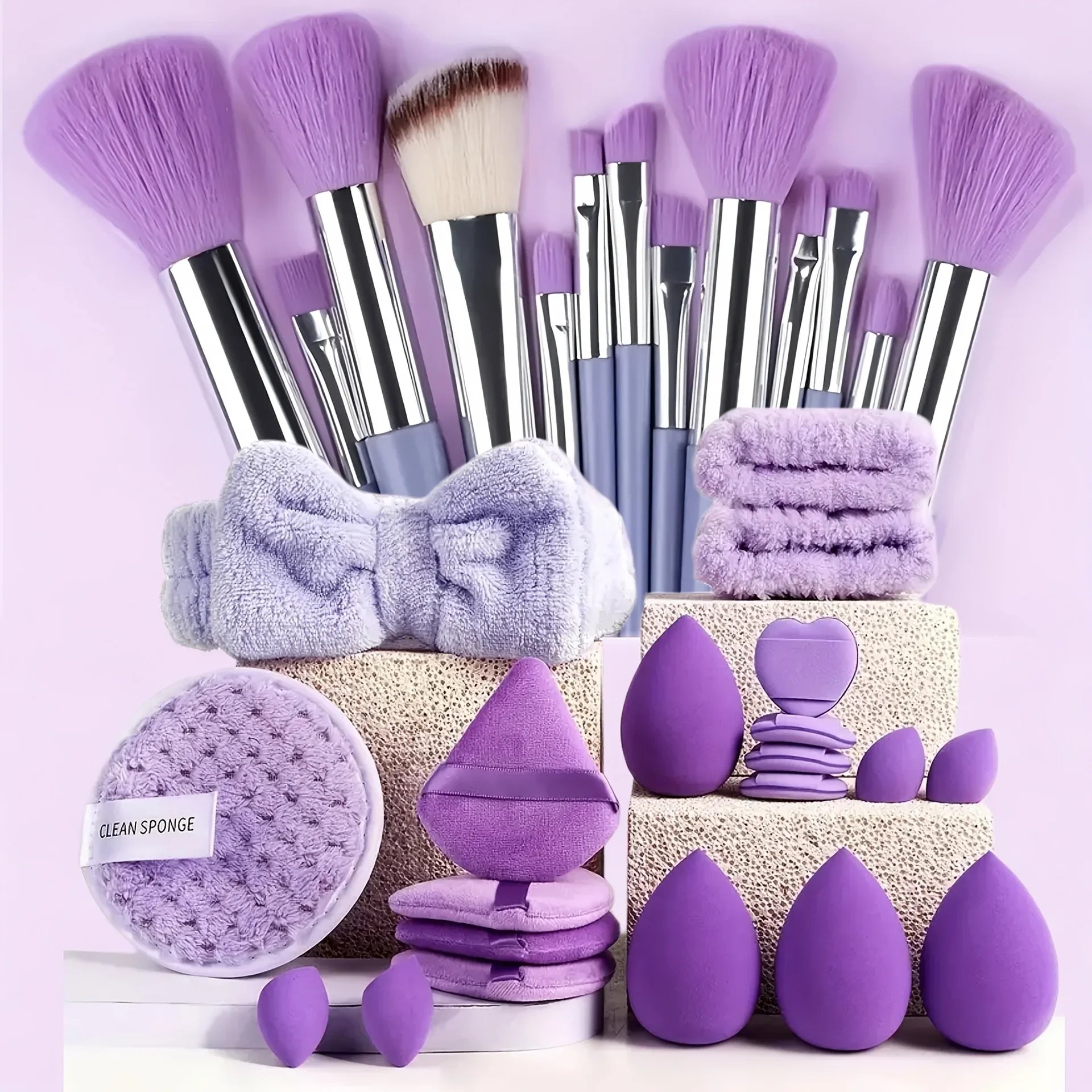 33pcs Professional Makeup & Sponge Kit