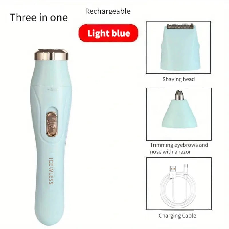 Women's 3-in-1 USB Rechargeable Body Trimmer