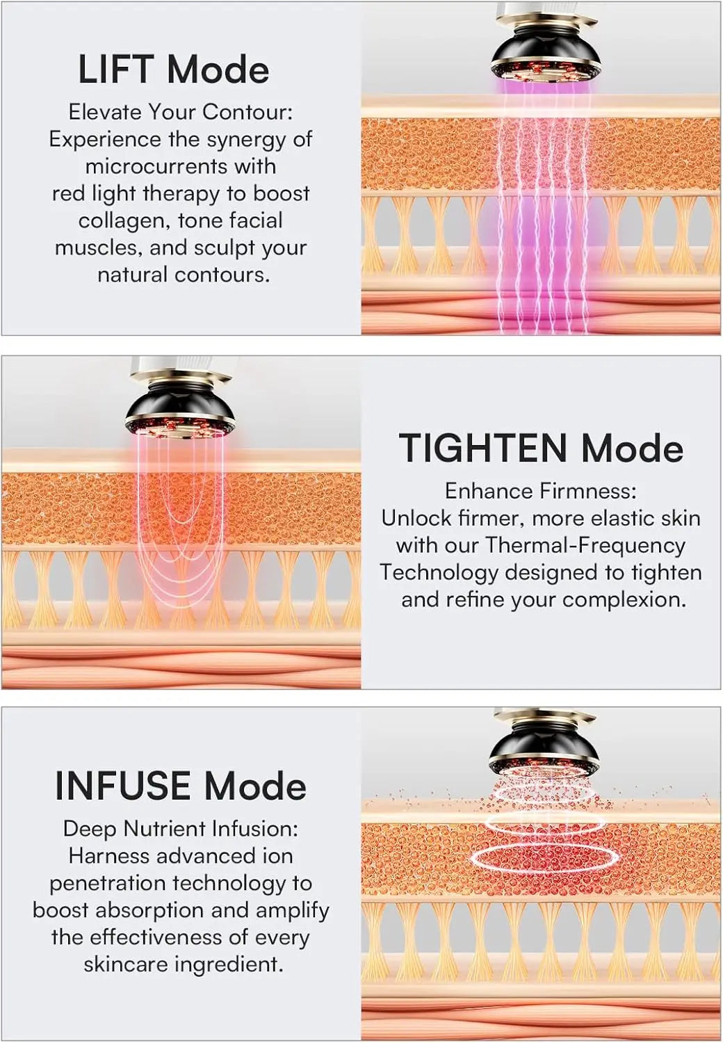 3-in-1 Red Light Facial & Neck Beauty Device