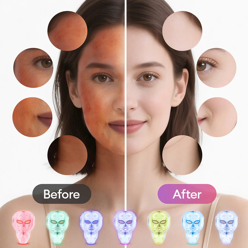 7-Color LED Photon Face & Neck Beauty Mask