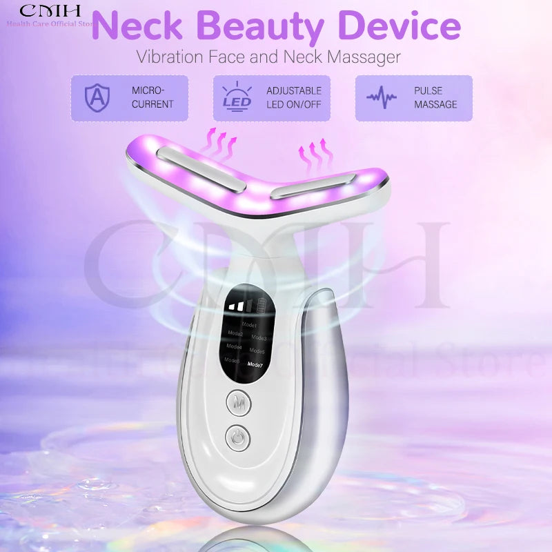7-in-1 LED & Microcurrent Neck Beauty Device
