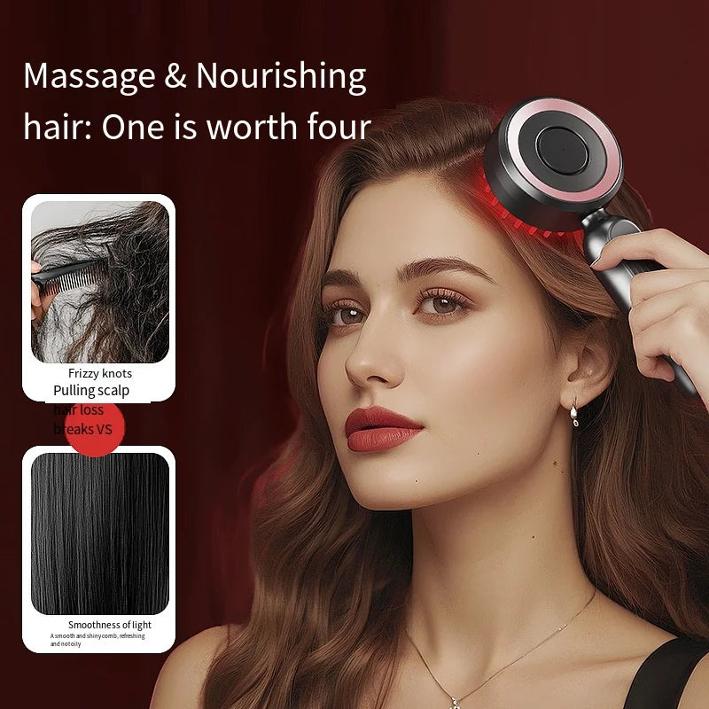 Red Light Scalp Massager with Oil Applicator